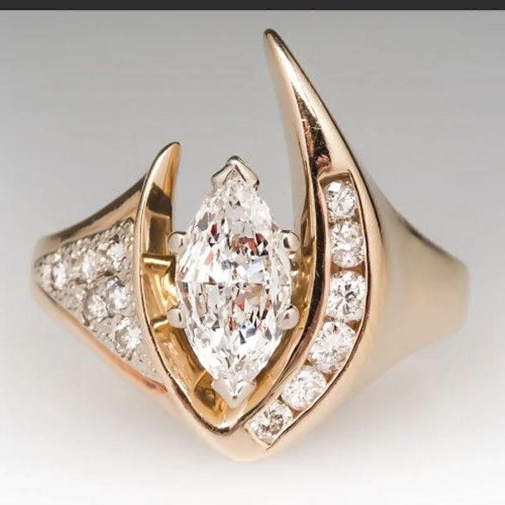 NWOT Celestial Yellow Gold plated Cubic Zirconia Ring
